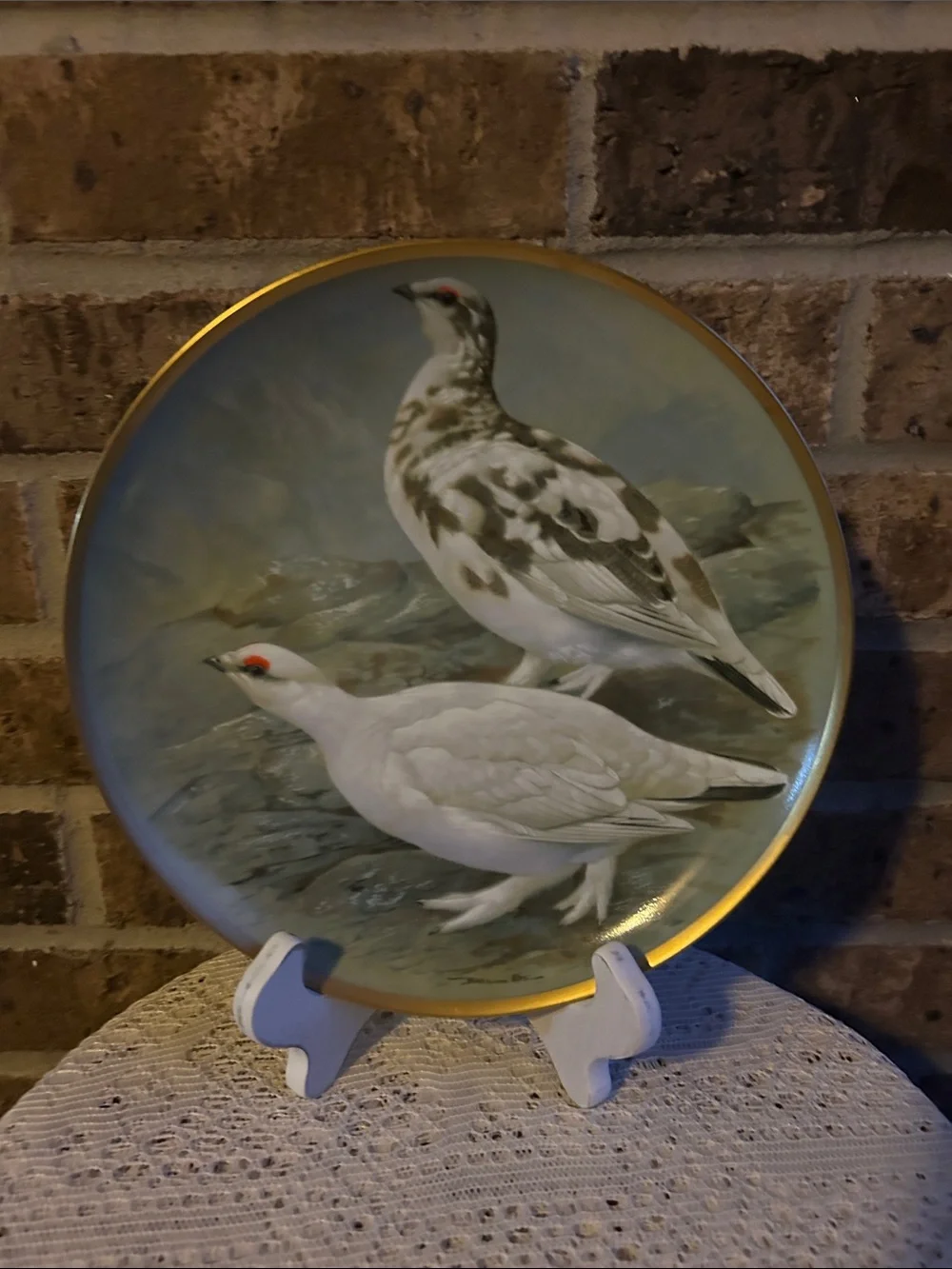 1979 Franklin porcelain Gamebirds of the world By Basil Ede Ptarmigan